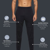 Men One Side Zipper Pocket and Inside Drawstring Trackpant