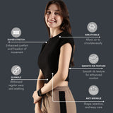 Women's High-neck Corset Top with Raglan Sleeves