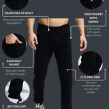 Men's  Cut & Sew Jogger With Zipper Pocket