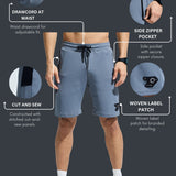 Men’s Cut & Sew Side Zipper Shorts