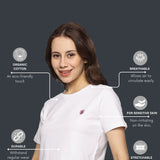 Women Cotton Spandex Short Sleeve Crop Top