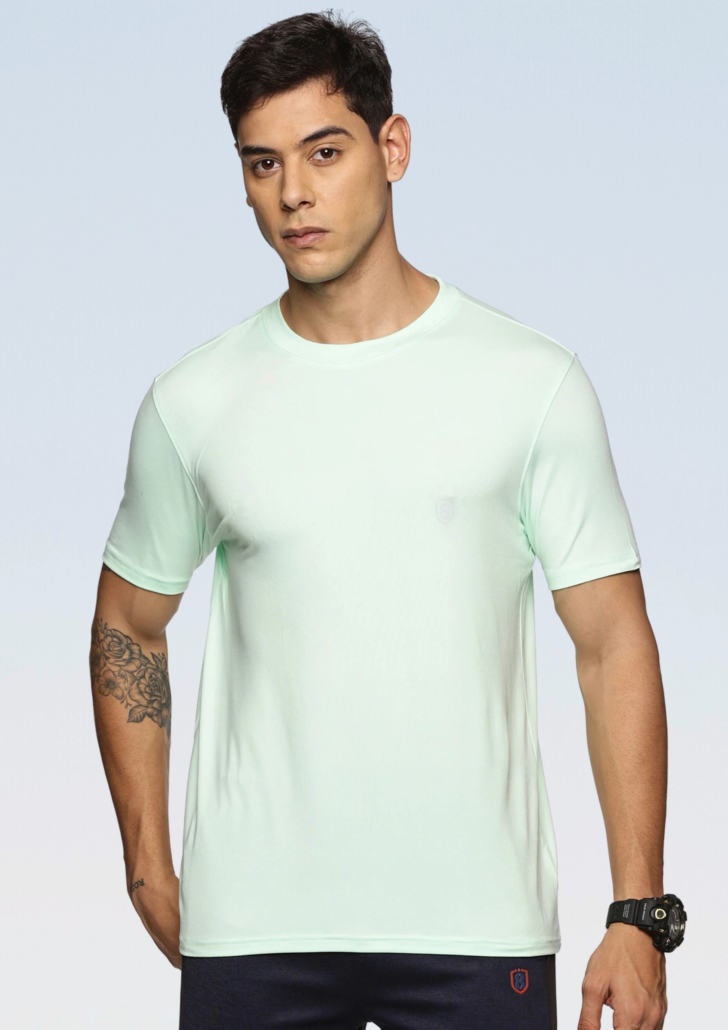 Men Cotton feel Super Stretchy Slim fit Polyester T Shirt