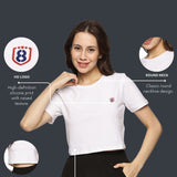 Women Cotton Spandex Short Sleeve Crop Top