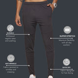 Men One Side Zipper Pocket and Inside Drawstring Trackpant