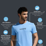 Men's Round Neck Multi reflector Logo T-Shirt