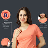 Women Cotton Spandex Short Sleeve Crop Top