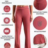 DOMIN8 Women Flared Mid-Rise Trousers