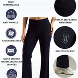 DOMIN8 Women Flared Mid-Rise Trousers