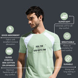 Men’s  Round Neck Cotton Cut & Sew Graphic Printed T Shirt