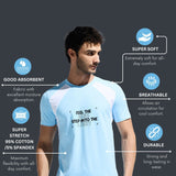 Men’s  Round Neck Cotton Cut & Sew Graphic Printed T Shirt