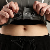 Women's Snap Button Crop Jacket with Elastic Drawstring