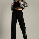 Women's Snap Button Crop Jacket with Elastic Drawstring