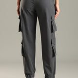 Women Stylish Multi pocket Pants with Adjustable Drawstring