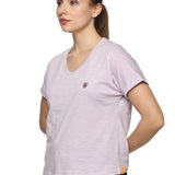 Women 100% organic cotton mega sleeve top (Lilac)