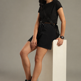 Women Shorts With Stylish Zipper Pocket At Both Sides