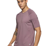 Men Solid High Performance Half Raglan Sleeve
