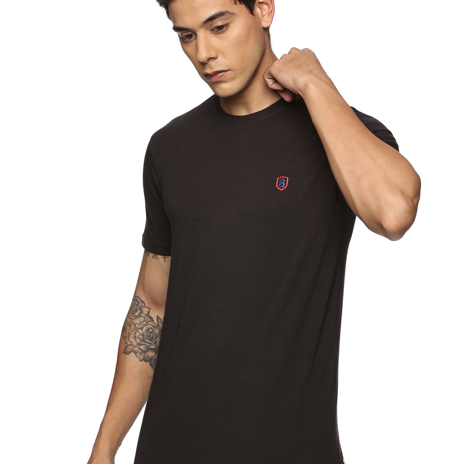 Men Round neck Bamboo Cotton T shirt (Dark Green)