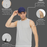 Men's Breathable Grey Sleeveless Muscle Tee