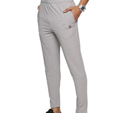 Men's Slim fit track pant with Elasticated waist with drawstring (Light Grey)