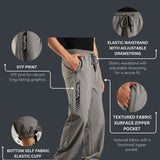 Men's Woven Boxy Jogger with Zipper Pocket