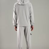Men’s Raglan Hoodie & Jogger Set with Zipper Pockets & Flap Detail