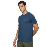 Men Round neck Bamboo Cotton T shirt (Blue)