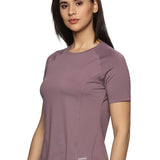 Women Breathable Quick Dry Kooltex Regular Fit Sports T-Shirt (Plum)