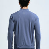 Men's High Neck Breathable Sports Tracksuit with Contrast Piping & Pockets