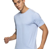 Men Solid High Performance Half Raglan Sleeve