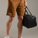 Comfortable Elastic Waistband Shorts Relaxed Fit with Functional Front Patch Pockets