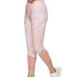 Women's Slim-Fit Printed Capri With Elasticated Waist & Mesh At Bottom