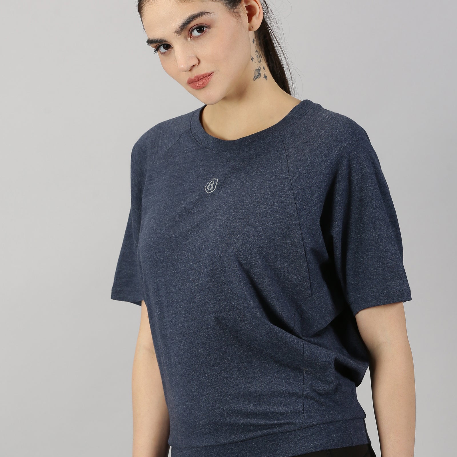 Women UPF Sun Protection Eco Friendly Yoga Top With Batwing Sleeve