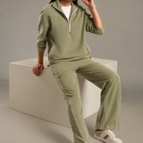 Relaxed Fit Drawstring Wide-Leg Pants Designed with contrast piping for Elevated All-Day Comfort