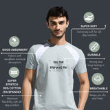 Men’s  Round Neck Cotton Cut & Sew Graphic Printed T Shirt