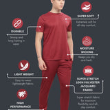 Lightweight Wrinkle Resistant Polyester Co-Ord Set for Men