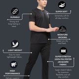 Lightweight Wrinkle Resistant Polyester Co-Ord Set for Men