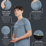 Men's Raglan Sleeve Casual Chest Pocket T shirt