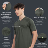 Men's Raglan Sleeve Casual Chest Pocket T shirt