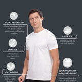 Men's Round Neck Super Smooth Self Design Wrinkle Resistant T shirt