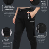 Men’s Super Soft Cotton Track Pant with Zipper Pockets