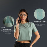 Women’s super stretchy ultra soft sweat wicking Nylon crop top