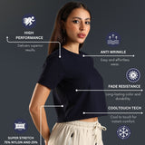 Women’s super stretchy ultra soft sweat wicking Nylon crop top