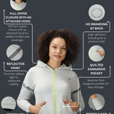 Women's Quilted Hoodie Sweat Shirt with Kangaroo Pockets