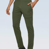 Men's Super Stretchy Work Leisure Pant with Zipper Closure Thigh Pocket