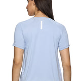 Women Breathable Quick Dry Kooltex Regular Fit Sports T-Shirt (Sky Blue)