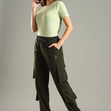 Women Stylish Multi pocket Pants with Adjustable Drawstring