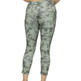Women's Skin-Fit Training Tights With Tie & Dye Pattern And Elasticated Waist