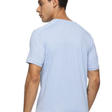Men Solid High Performance Half Raglan Sleeve