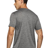 Men Regular Fit Round Neck Half sleeve T shirt (Light Grey)