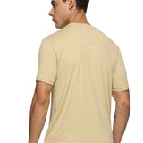 Men Solid High Performance Half Raglan Sleeve
